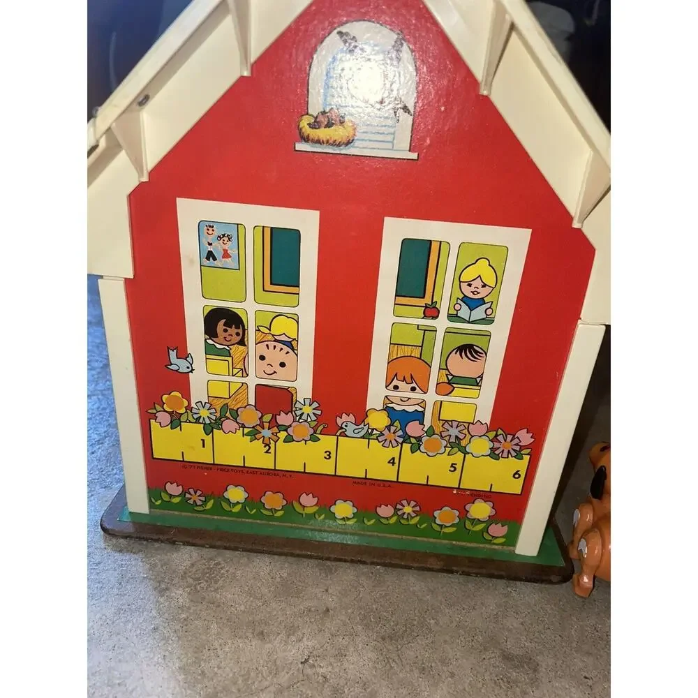 Vintage Fisher Price Little People School 923 Truck 145 Bus Huge Lot Accessories